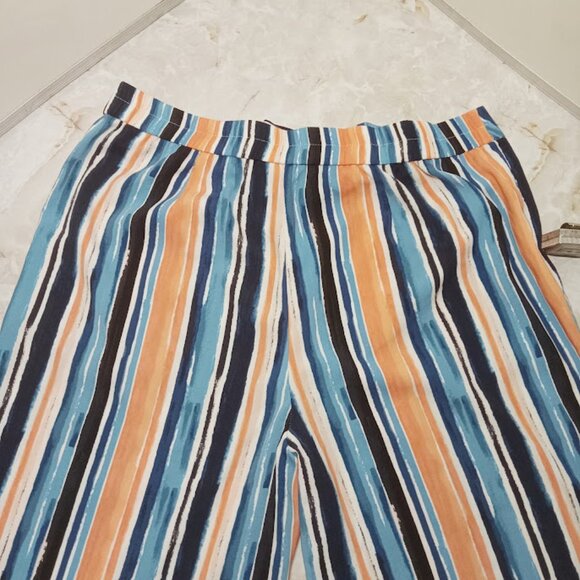 EXTRA LARGE WOMENS BARREL LEG CASUAL PANTS WITH POCKETS AND WAIST TIE - Picture 12 of 13